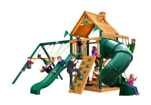 tube slide swing set